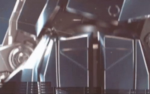 Robot Emitting Blue Light GIF