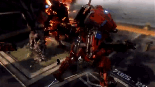 Robot Fighting Robot in Video Game
