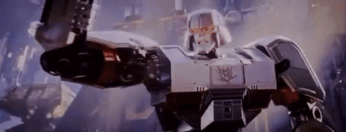 Robot Flying in Transformers Movie Scene