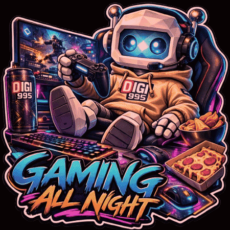 Robot Gaming All Night GIF