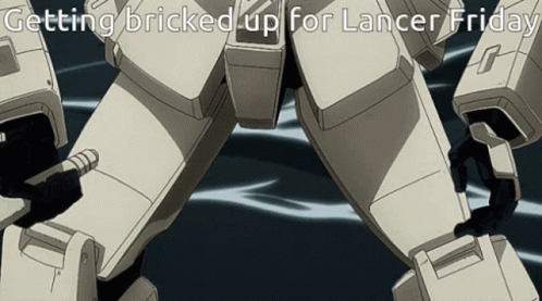 Robot Getting Bricked Up for Lancer Friday