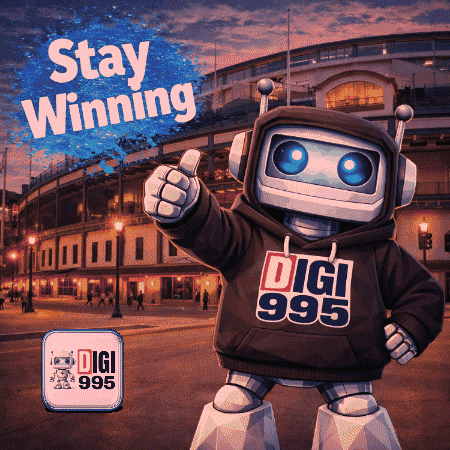 Robot Giving Thumbs Up in Digi 995 Hoodie