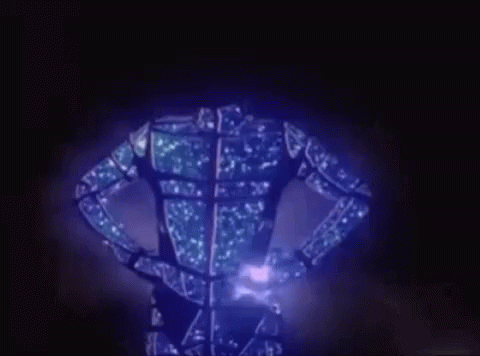 Robot Glowing Blue Light From Chest