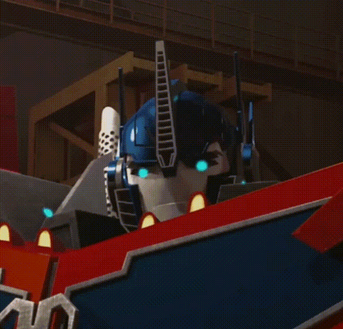 Robot Head Close Up With Blue Eyes