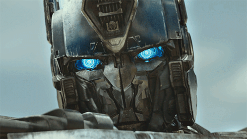Robot Head With Blue Eyes and Letters CC