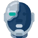 Robot Head with Helmet