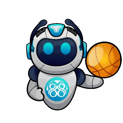Robot Holding Basketball with Number 88