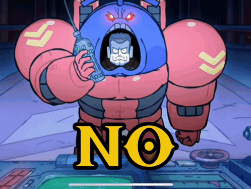 Robot Holding Bottle Saying No GIF