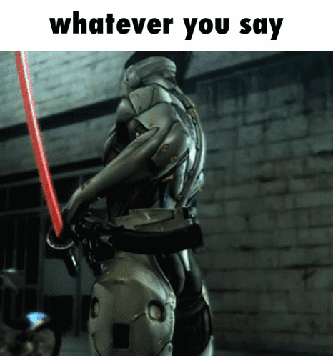 Robot Holding Red Light Saber