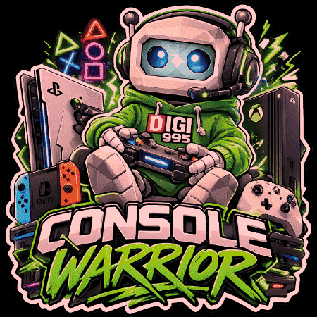 Robot Holding Video Game Controller Console Warrior