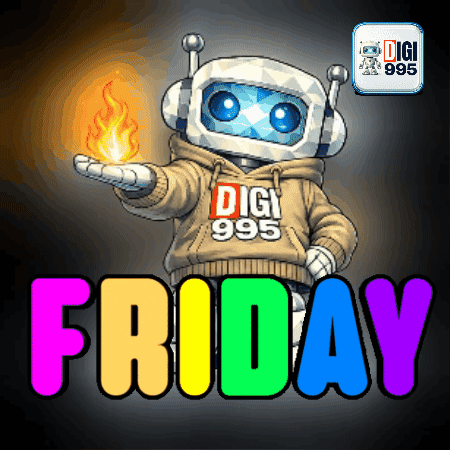 Robot In Digi 995 Sweatshirt Holding Fire GIF