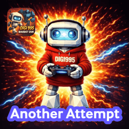 Robot in Headphones and Red Digi 1995 Hoodie With Controller