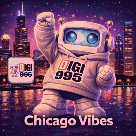Robot in Hoodie Saying Digi 995