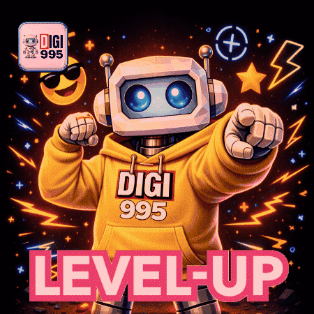 Robot in Hoodie Saying Digi 995