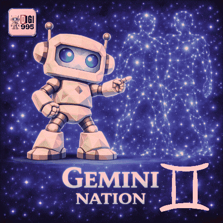 Robot in Starry Sky Gemini Nation