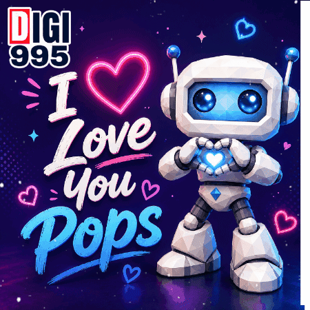 Robot Making Heart With Hands I Love You Pops GIF