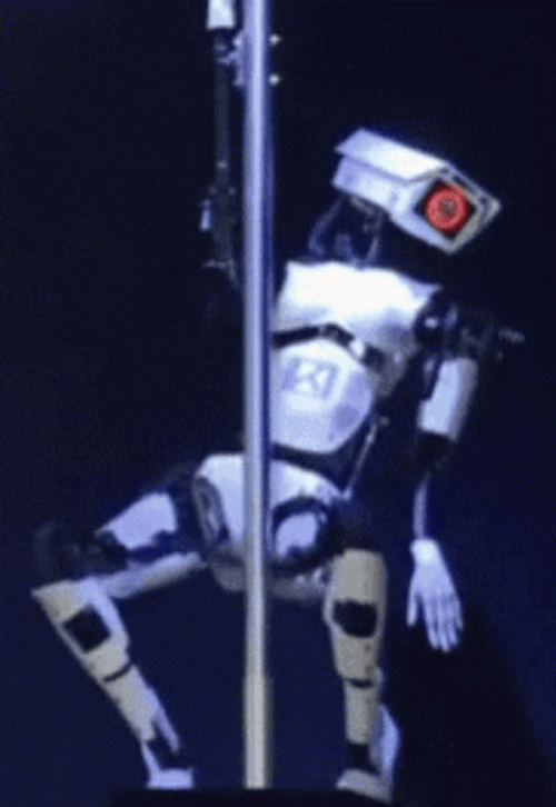 Robot Pole Dance GIF
