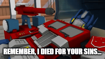 Robot Remember I Died For Your Sins