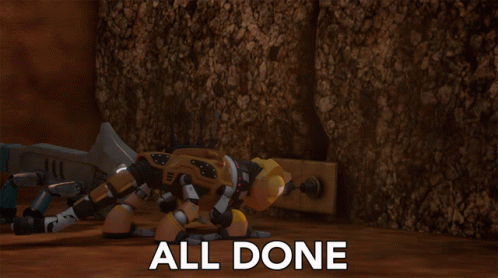 Robot Saying All Done GIF