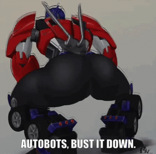 Robot Saying Autobots Bust It Down