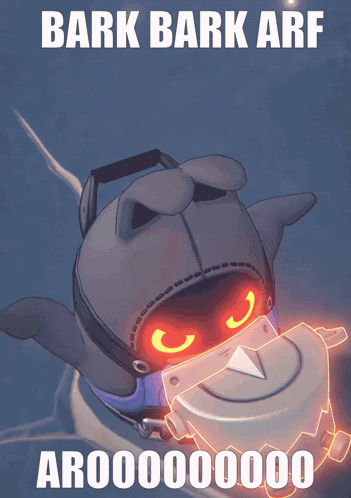 Robot Saying Bark Bark Arf GIF