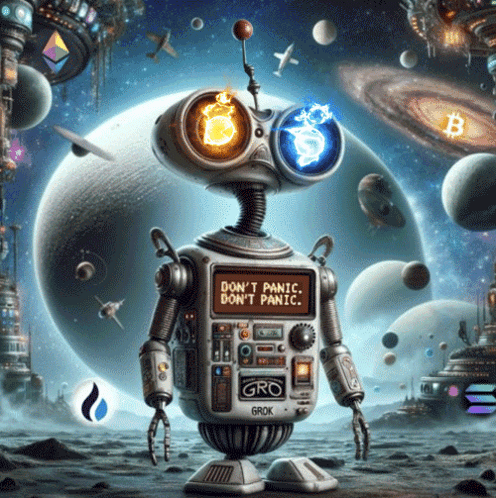 Robot Saying Don't Panic Don't Panic GIF