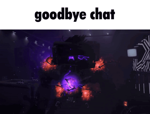 Robot Saying Goodbye Chat