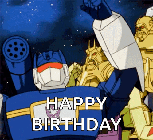 Robot Saying Happy Birthday in Space