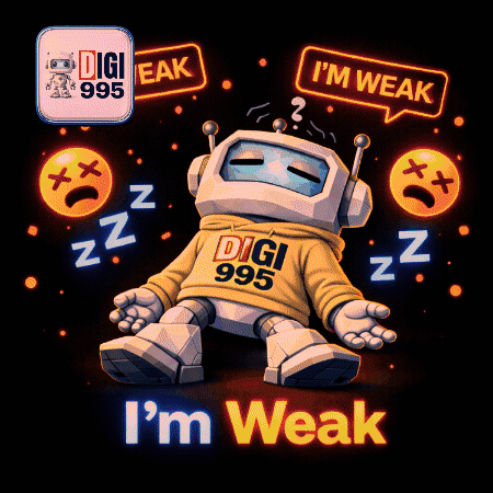 Robot Saying I'm Weak GIF