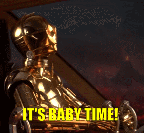 Robot Saying It's Baby Time
