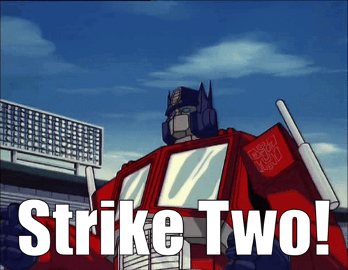 Robot Saying Strike Two