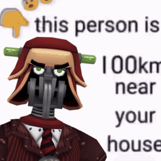 Robot Saying This Person Is 100km Near Your House