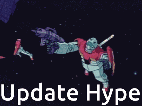 Robot Saying Update Hype