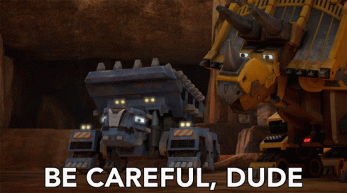 Robot Says Be Careful Dude GIF