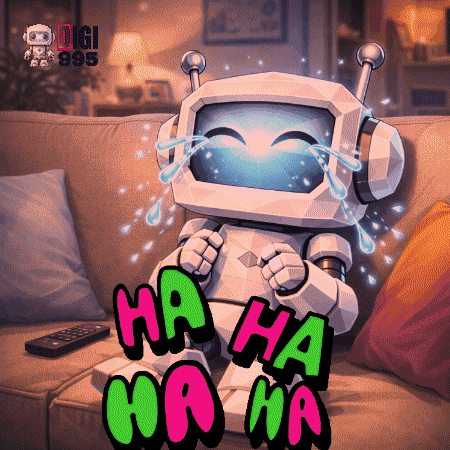 Robot Sitting on Couch Crying