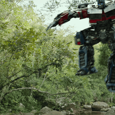 Robot Standing in Forest
