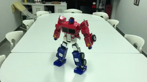 Robot Standing on Table in Room