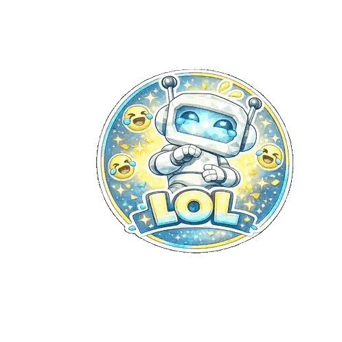 Robot Sticker With Lol