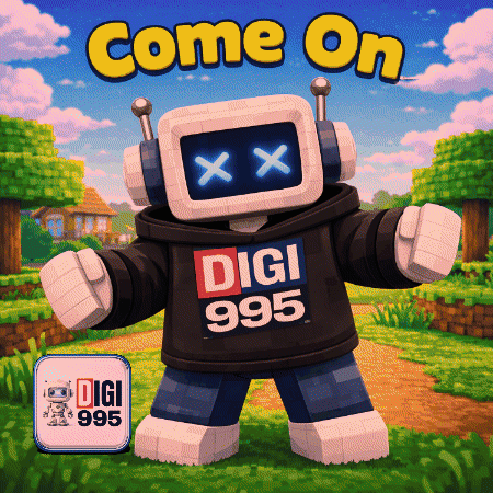 Robot Wearing Digi 995 Hoodie