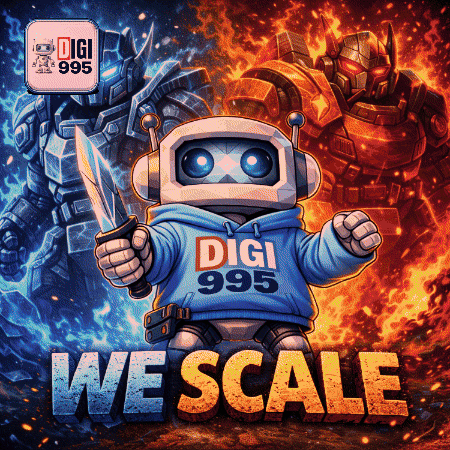 Robot Wearing Digi 995 Hoodie Holding Sword