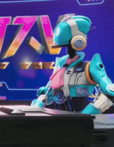 Robot Wearing Headphones by Tz Sign