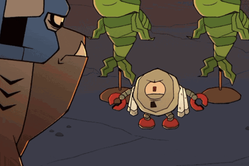 Robot with Crown Cartoon