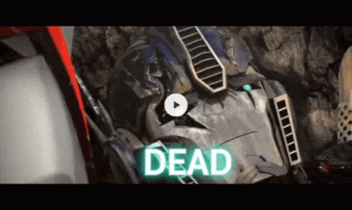 Robot With Dead Written Above
