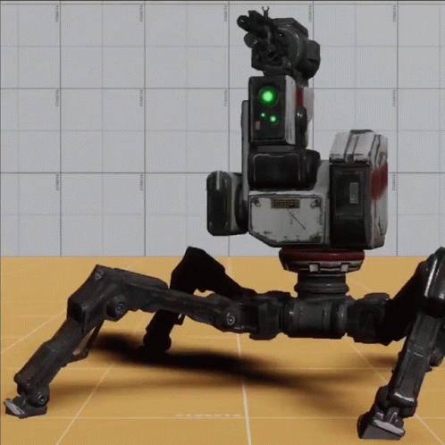 Robot With Green Light Saying Rescue