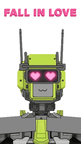 Robot with Heart Eyes Fall in Love