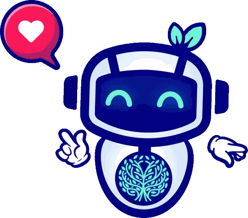 Robot with Heart Speech Bubble