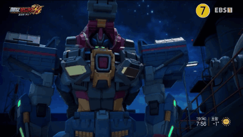 Robot With Number 7 GIF