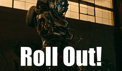 Robot With Roll Out GIF