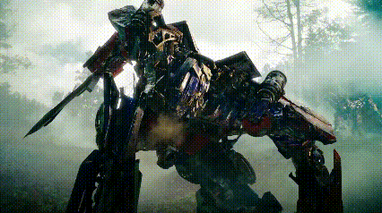 Robot With Sword Standing in Forest