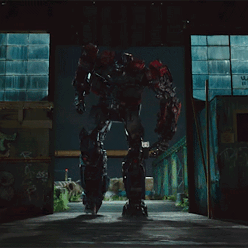 Robot With Transformers Logo Jumping